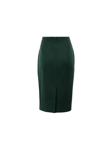 burberry prorsum wool knee-length pencil skirt|Burberry Women's Burberry Prorsum Forest Green Wool Pencil .